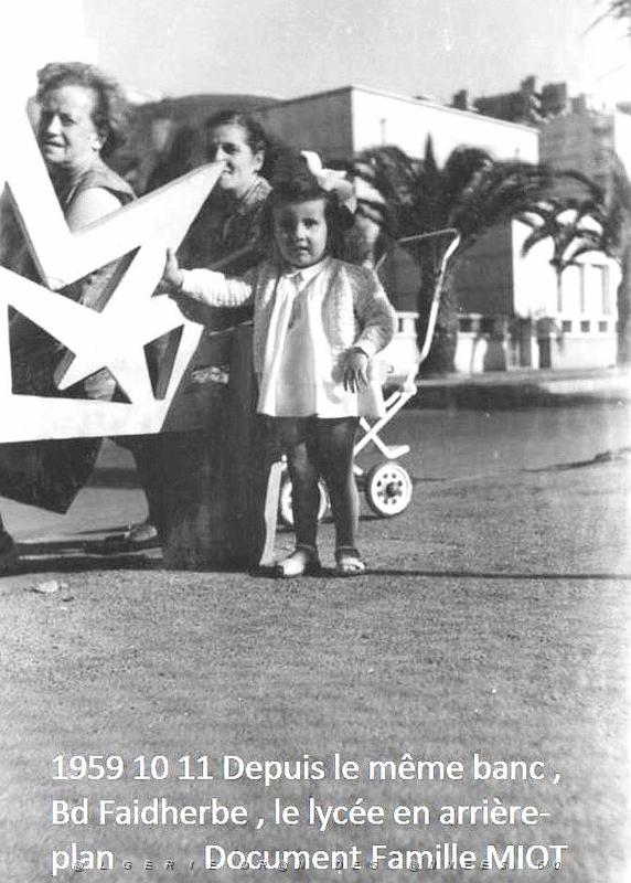 Oran- SDV- 7064- 1959 10 11ORAN BD FAIDHERBE NX BANCS ARR. PLAN LYCEE  ALI  CHEKKAL -.JPG